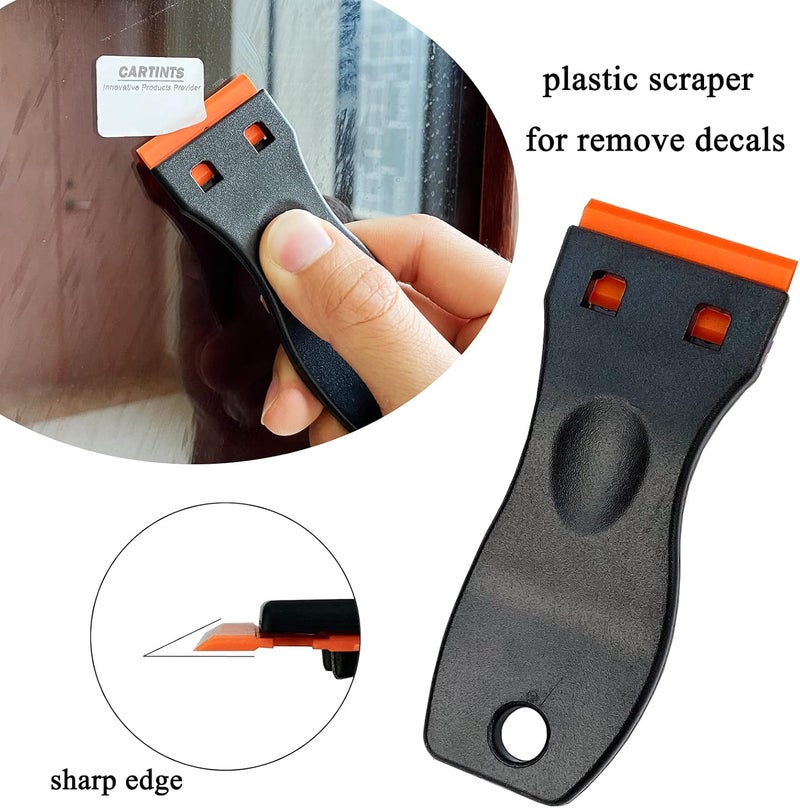 CARTINTS Car Paint Protection Vinyl Film Tool Kit, Window Tint Tools Includes Heat Gun, Squeegee, Scraper, Utility Knife, Edge Trimming Tool, Glass Wiper - Image 4